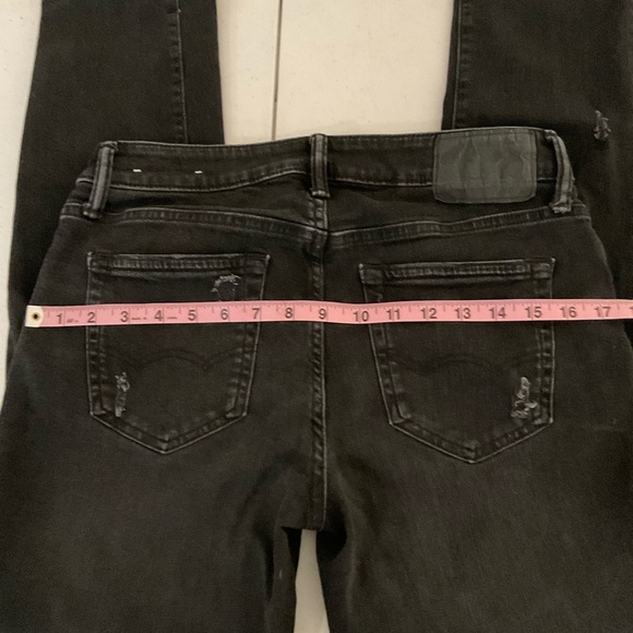 American Eagle Slim Fit Airflex+ Denim Jeans Distressed Black Men’s Size 30x32 - Picture 15 of 16